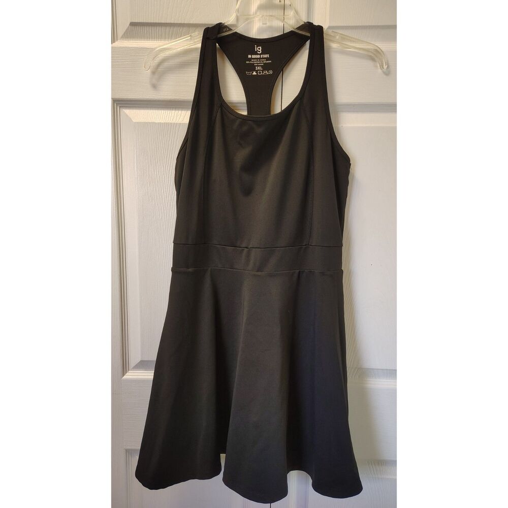 In Good State Women's Black Athletic Exercise Dress Skort Racerback Size 3XL